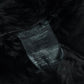 Prada Dark Fur Trimmed Double Breasted Sheepskin Leather Coat 2000s - S