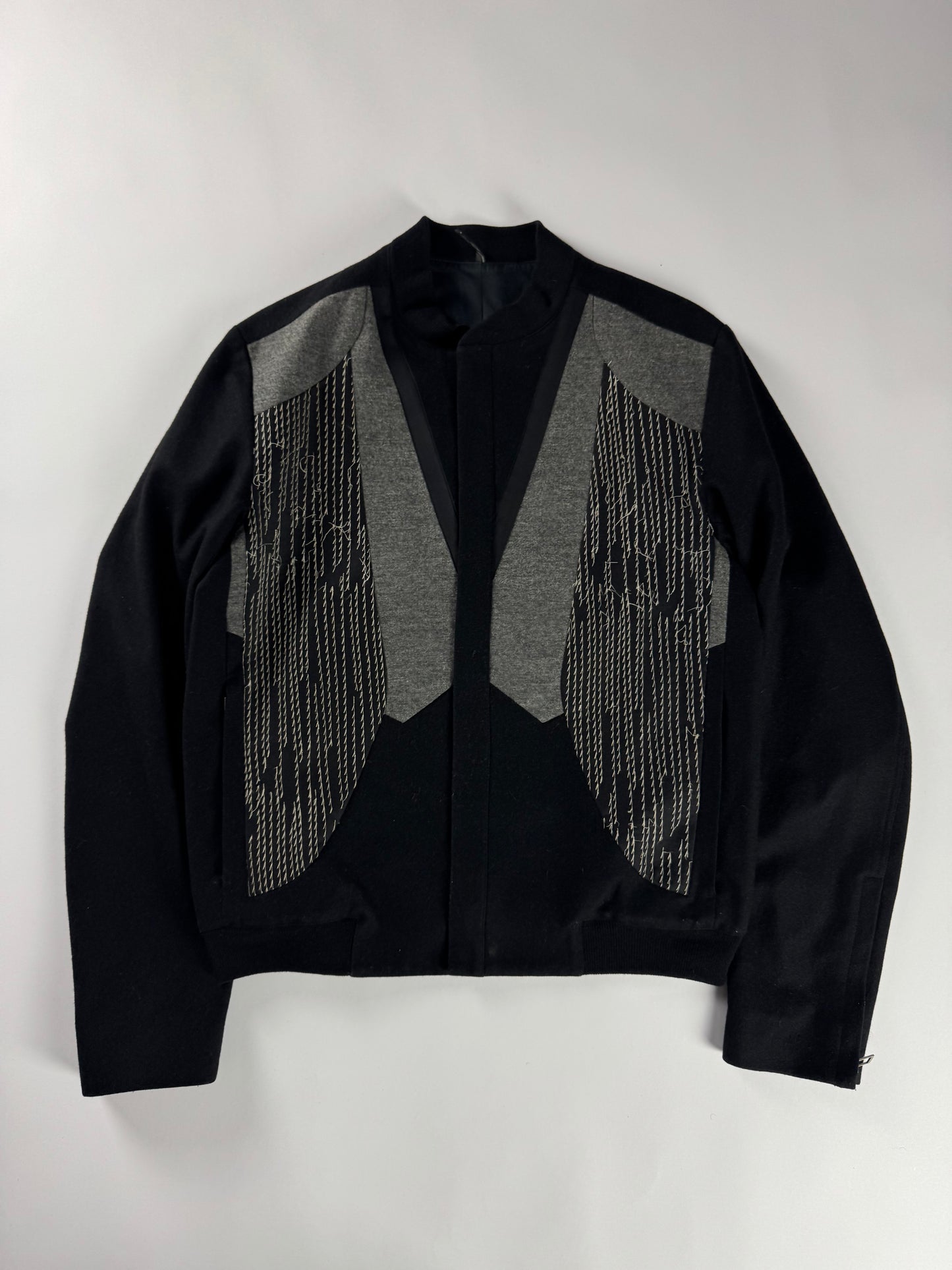 Dior Homme Embroidered Stitched Wool Jacket FW 2011 - M