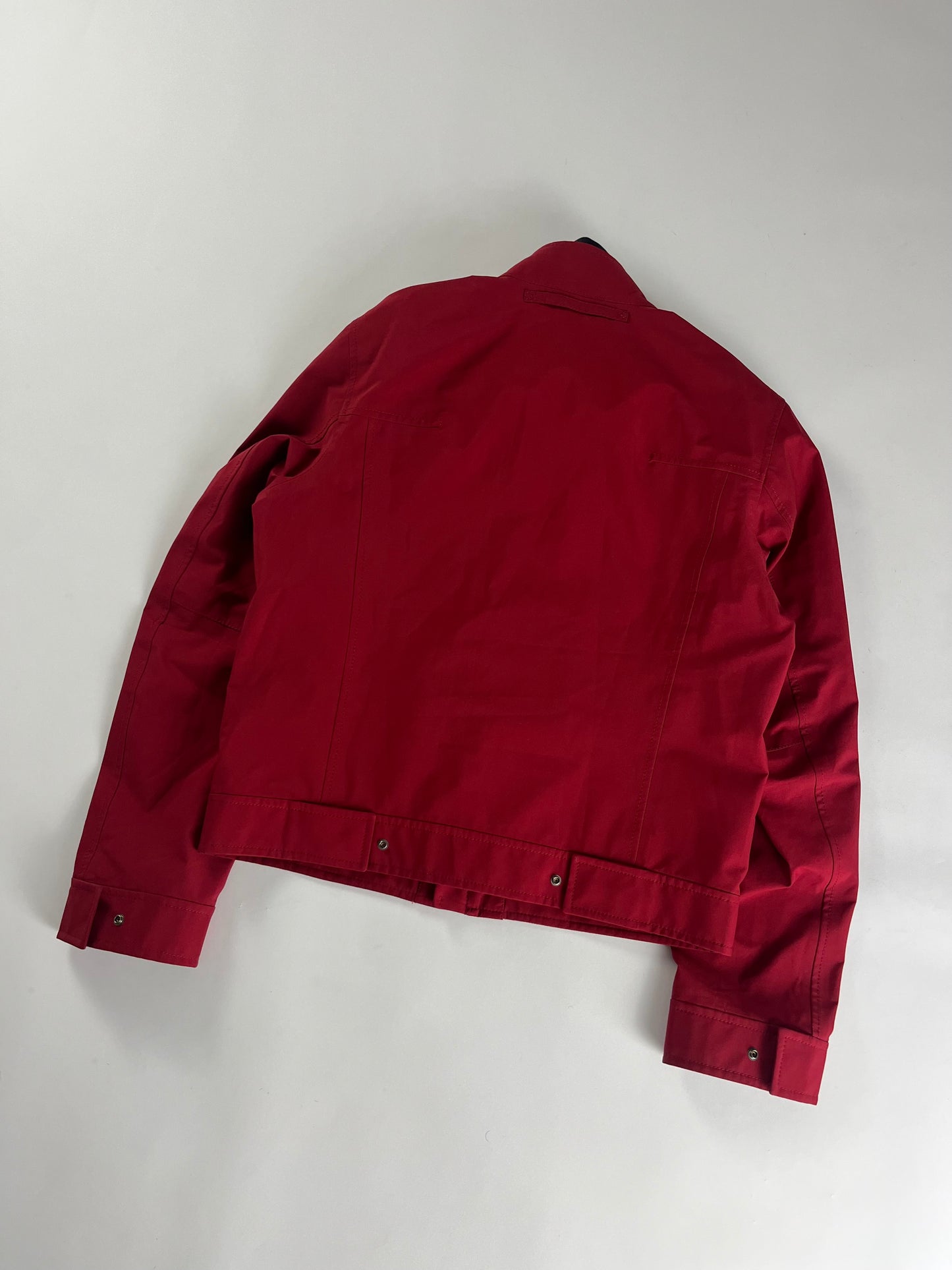 Prada Gore Tex Red Nylon Moto Jacket SS 2000 - L