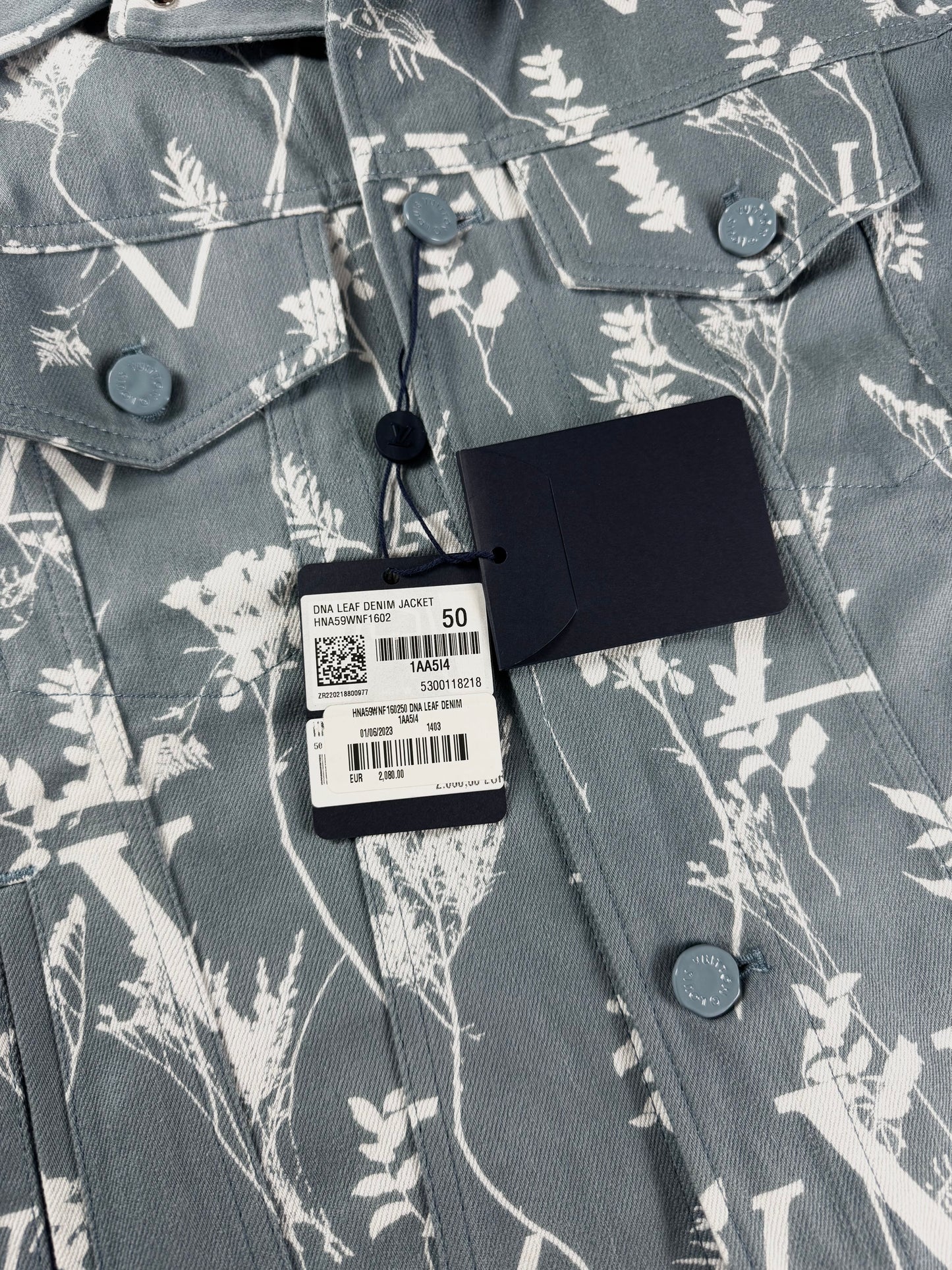 Louis Vuitton Blue Leaf Cotton Trucker Jacket FW 2022 - M