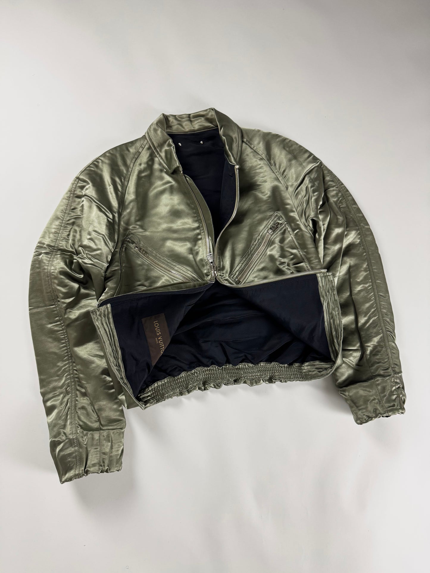 Louis Vuitton Patent Green Military Bomber Jacket SS 2015 - M