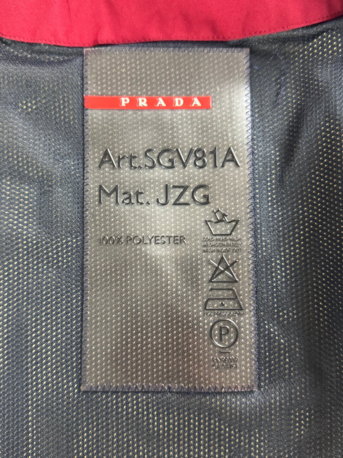 Prada Linea Rossa Red Nylon Vest SS 2000 - XL