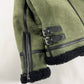 Louis Vuitton Sample Military Olive Shearling Leather Trimmed Bomber Jacket FW 2018 - M