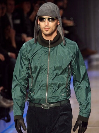 Louis Vuitton Kaki Military Corduroy Turtleneck Jacket FW 2008 - M