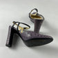 Prada Lila Ostrich Leather Mary Janes Heels SS 2000 - 37 IT/38 EU