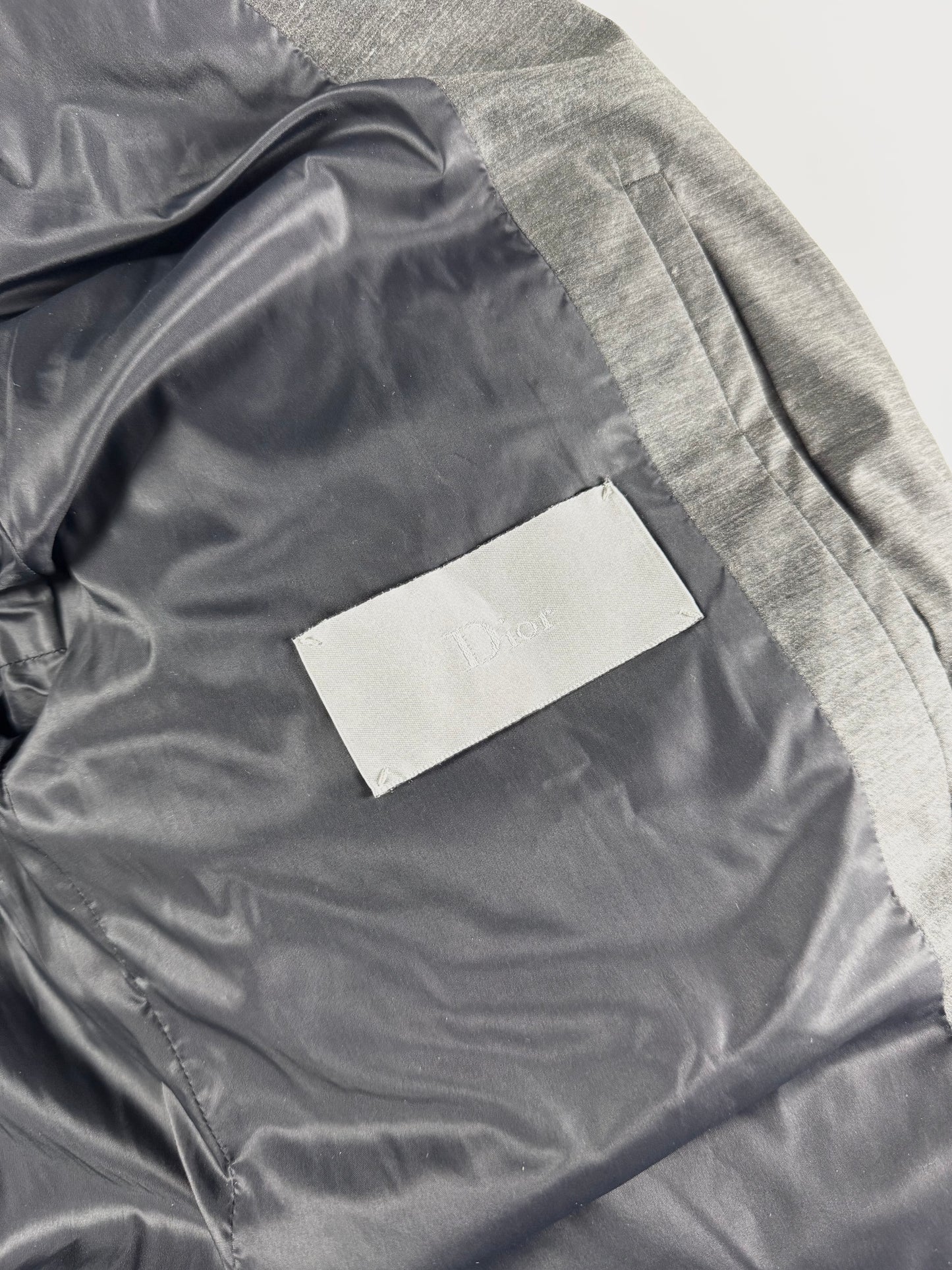 Dior Homme Grey Down Bomber  Funnel Neck Jacket FW 2010 - L