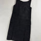 Prada Dark Grey Silk Cut Out Paneled Wool Dress FW 1998 - S