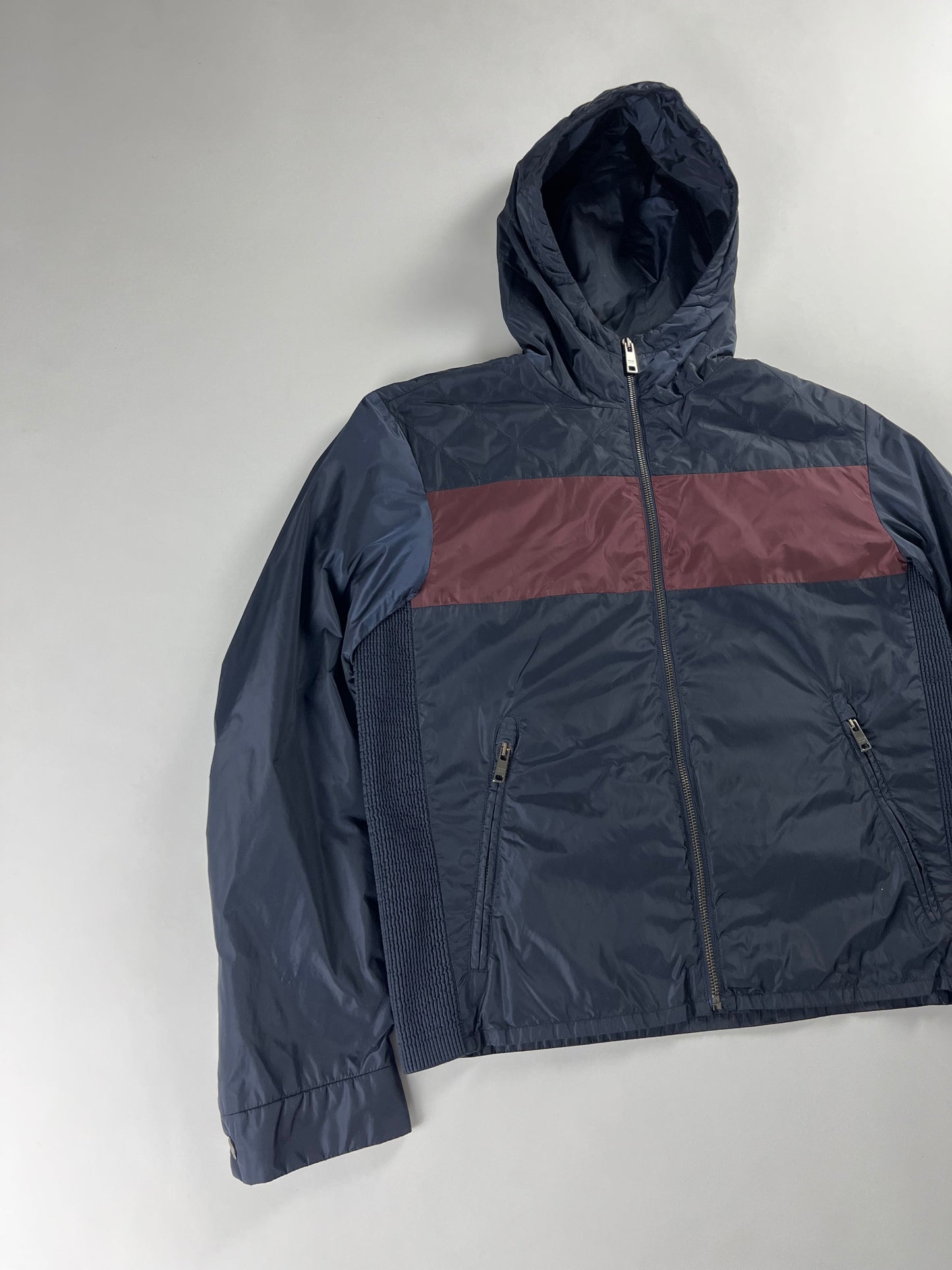 Prada Storm Stripe Nylon Light Jacket FW 2015 - M