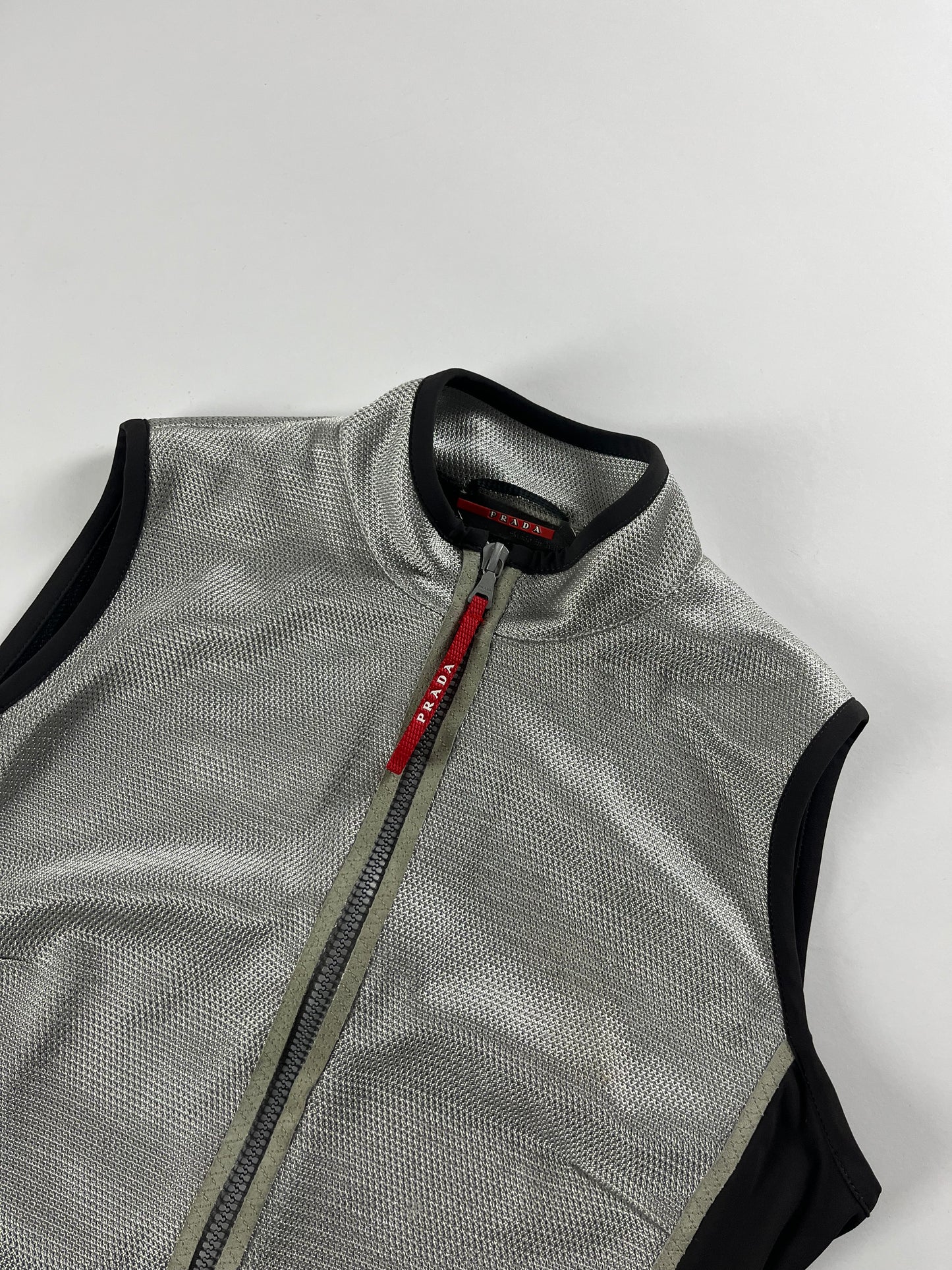 Prada Crop Mesh Zipper Top SS 2000 - S