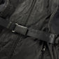 Prada Leather Shoulder Detail Strapped Belted Nylon Hooded Coat FW 1999 - S