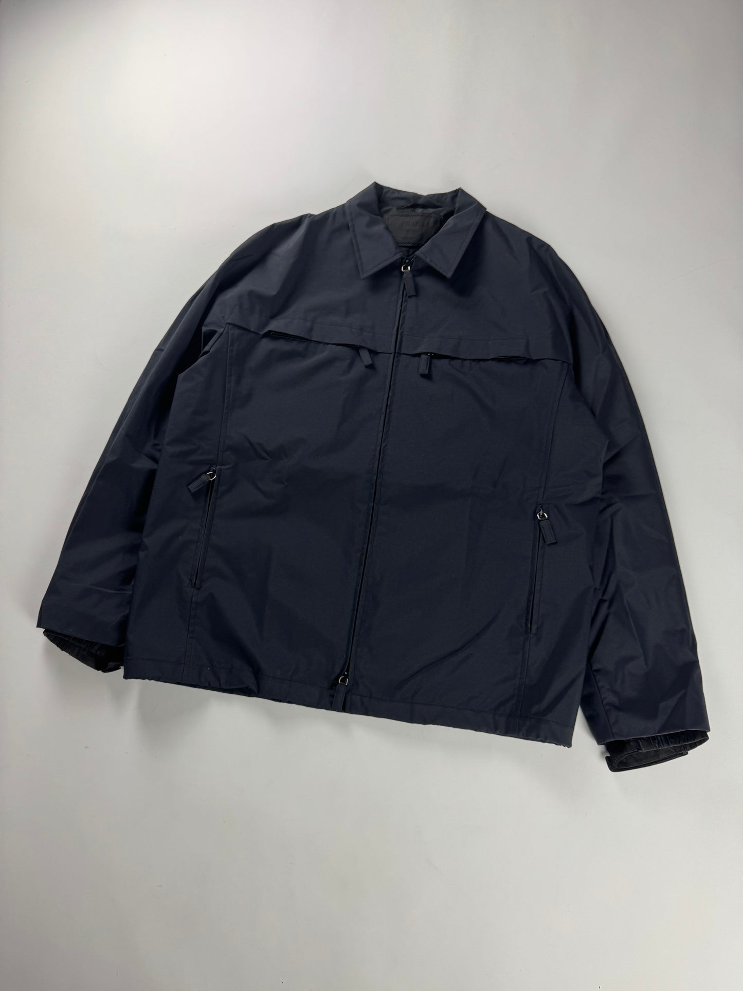 Prada Navy Nylon Double Zip Technical Jacket SS 1998 - L