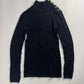 Balmain Sample Gold Button Embellished Turtleneck Sweater FW 2017 - S