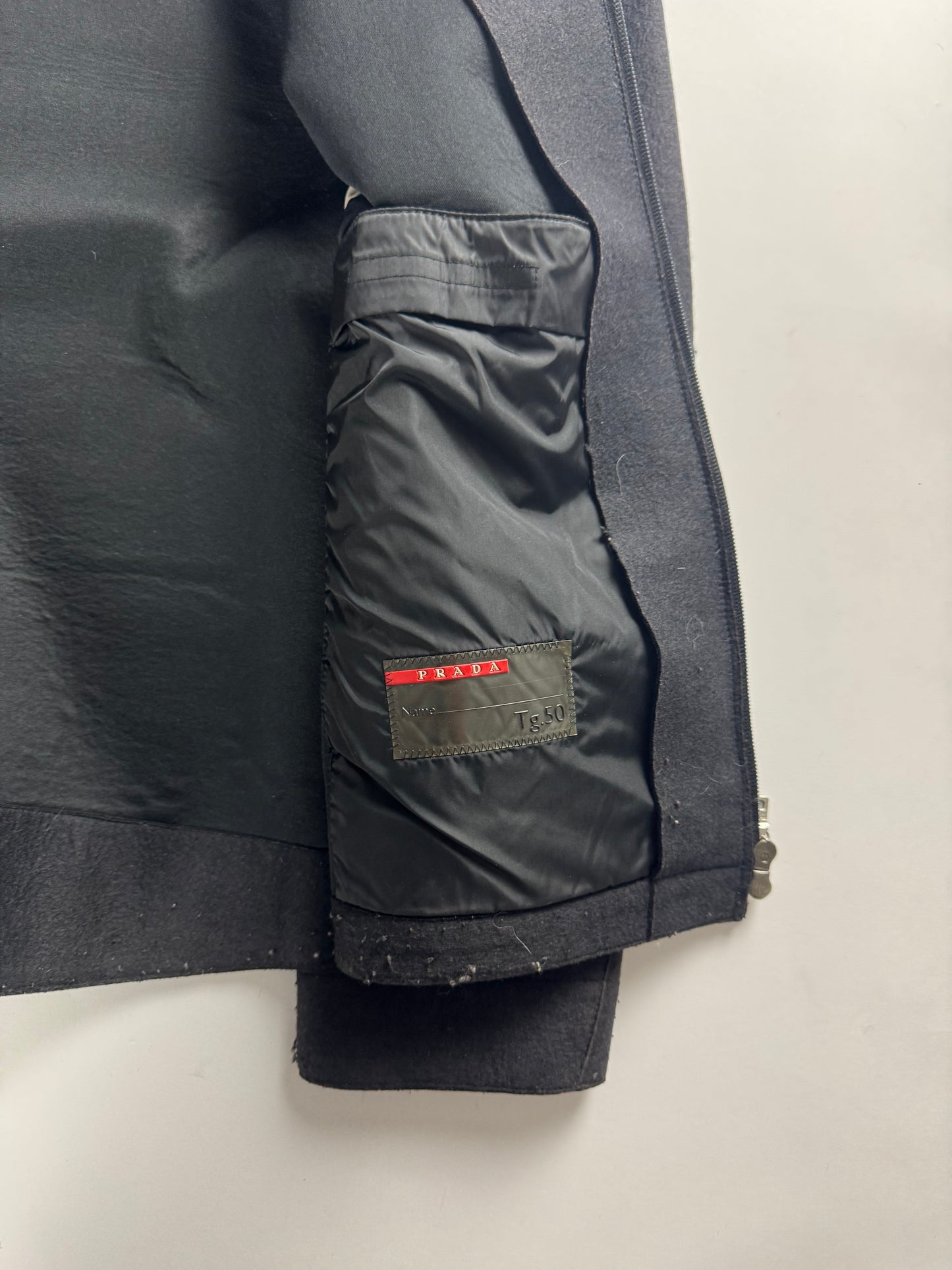 Prada Linea Rossa Technical Wool Moto Jacket SS 2000 - M