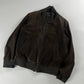 Prada Brown Premium Leather Bomber Jacket 2000s - L