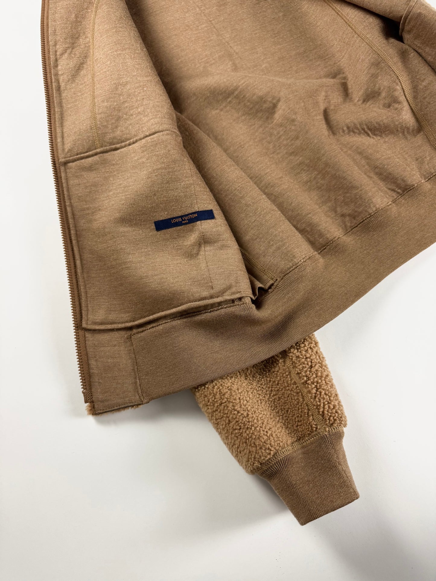 Louis Vuitton Sample Fluffy Camel Teddy Bomber Jacket FW 2018 - M