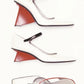 Prada Patent Beige Red Many Jane Wedges Heel Pumps FW 1998 - 40 IT/40,5 EU