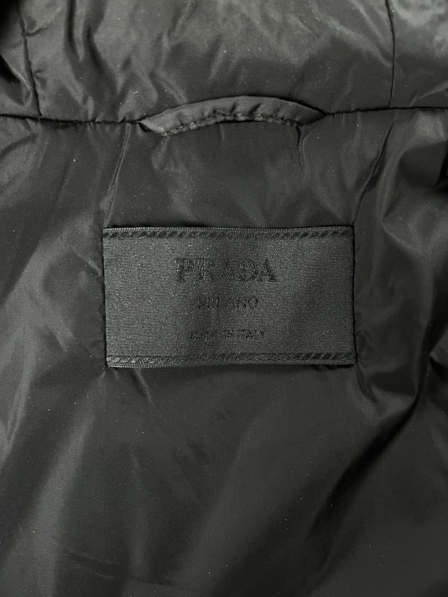 Prada Black Hooded Shell Vest 2000s - M