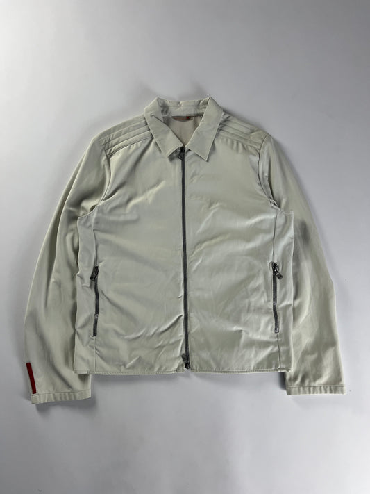 Prada Linea Rossa Ribbed Shoulder Nylon Jacket SS 2000 - L