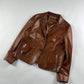 Prada Brown Leather Blazer FW 2013 - M