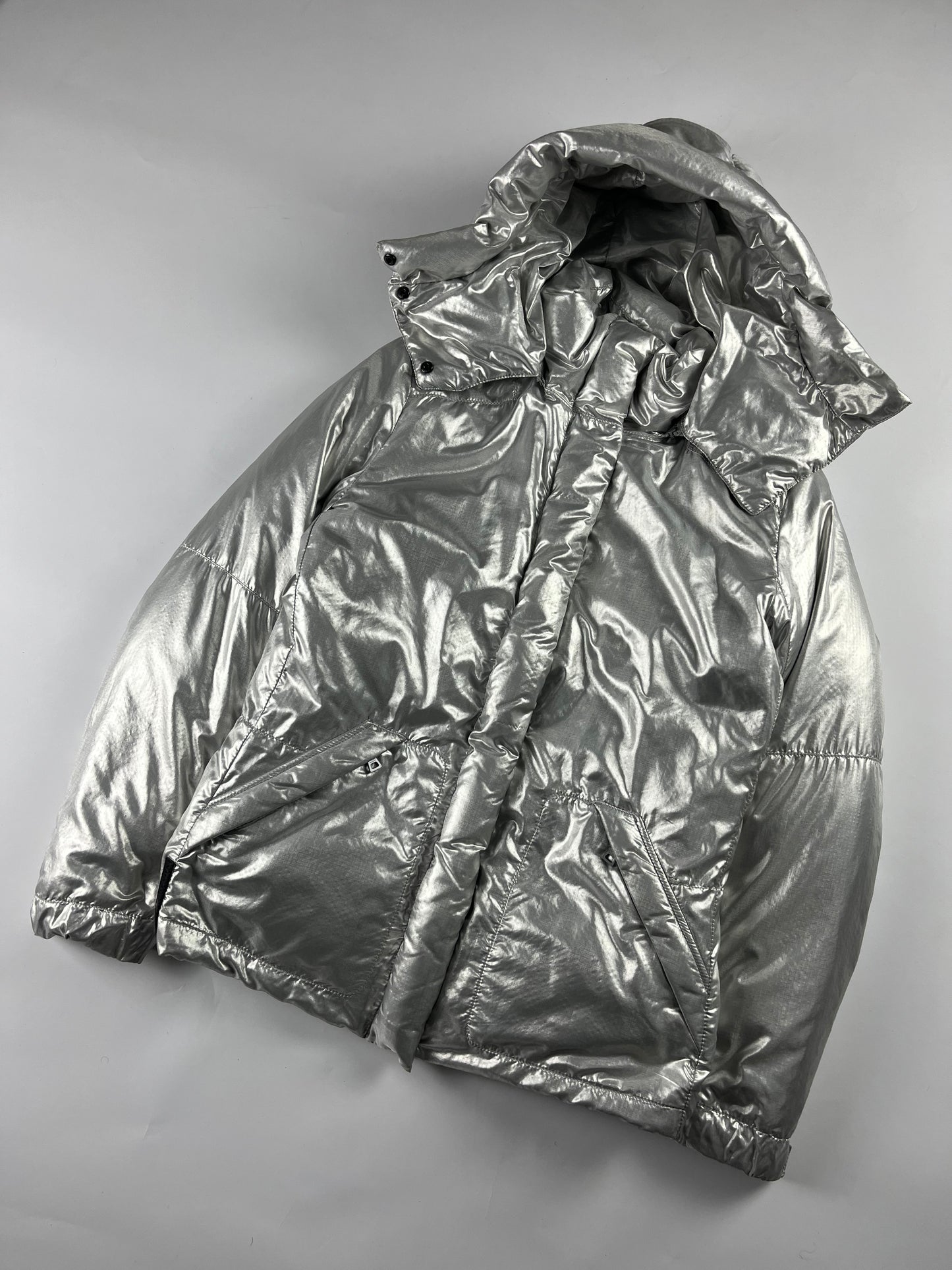 Prada Silver Astro Puffer Jacket FW 2006 - S