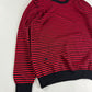 Christian Dior Red Black Marinière Stripe Wool Elasticated Waist Knit Crewneck Sweater SS 2017 - M