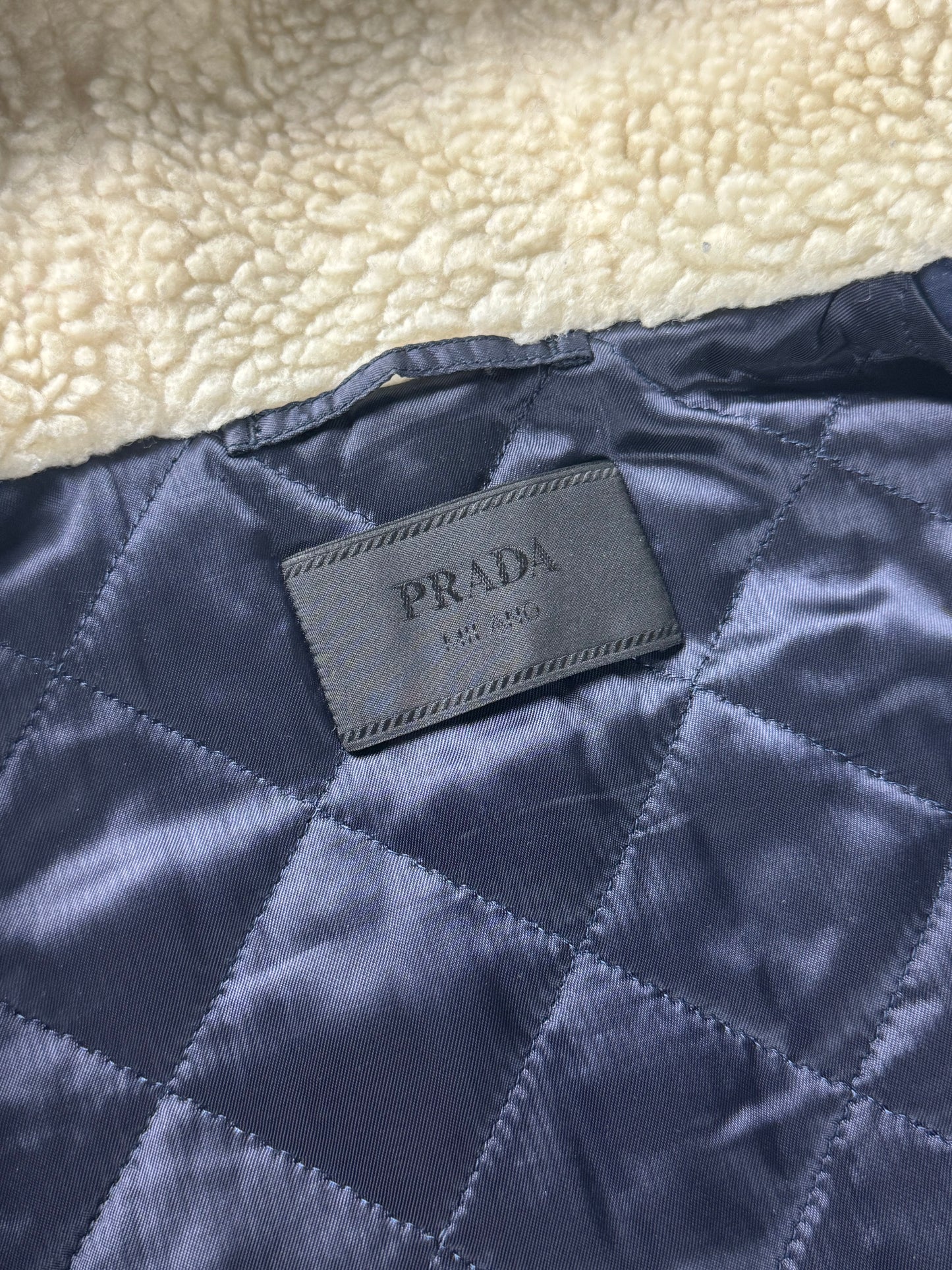 Prada Navy Arctic Hooded Long Parka Duffle Jacket - M