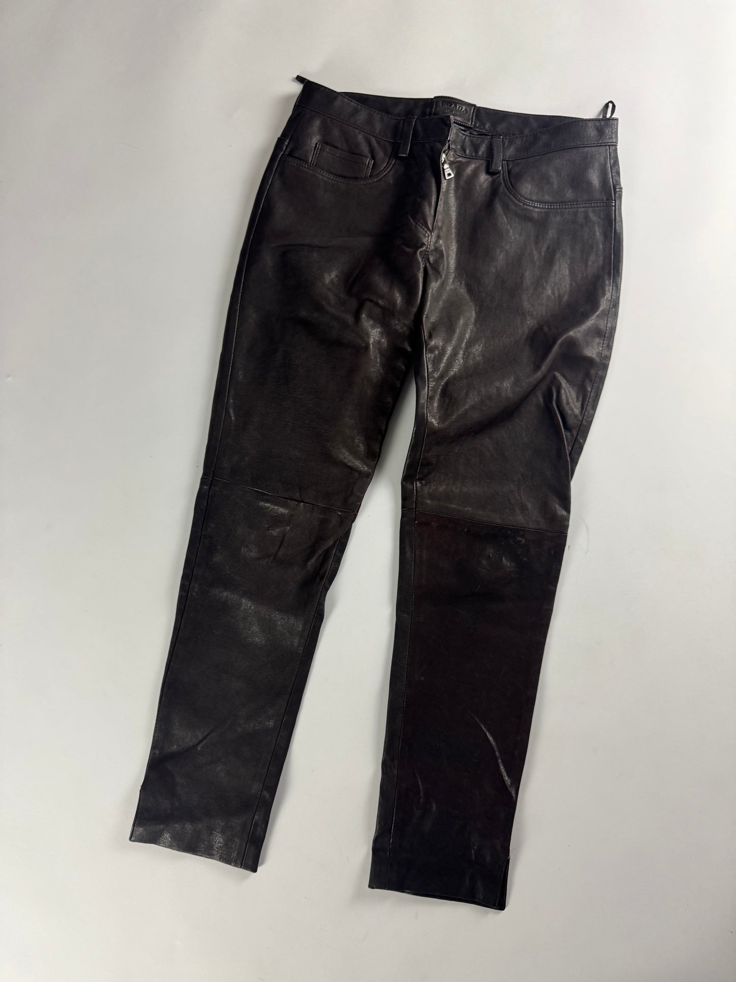 Prada Milano Premium Lamb Leather Skinny Pants FW 2011 - XS