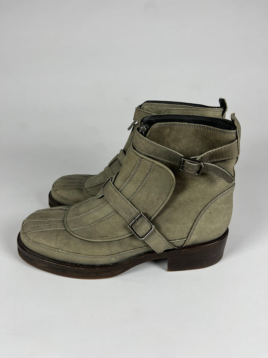 Chanel Sample Post Apocalyptic Belted Boots FW 2011 - 43 EU