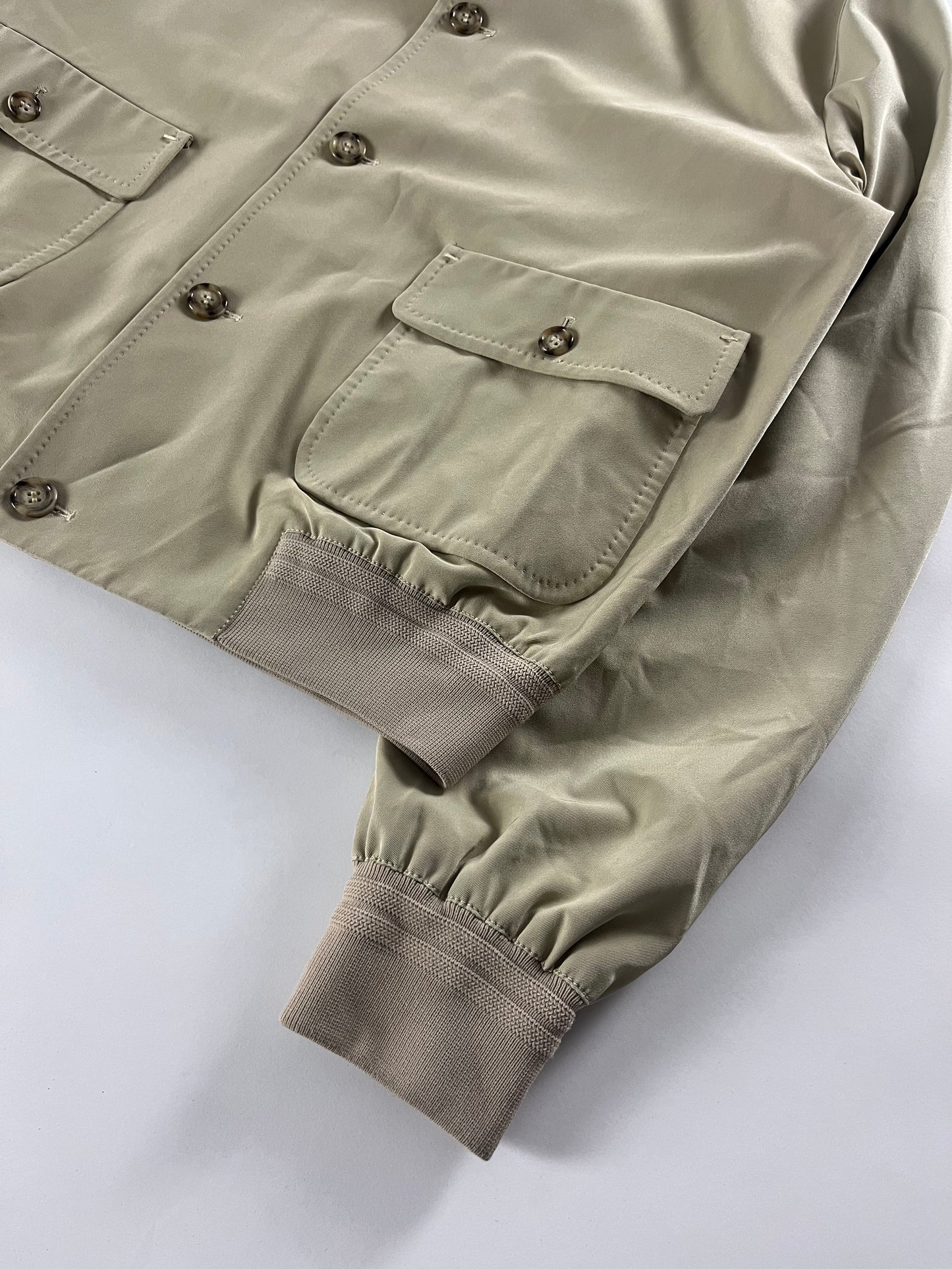 Prada Minimalist Cream Bomber Jacket FW 2000 - XL