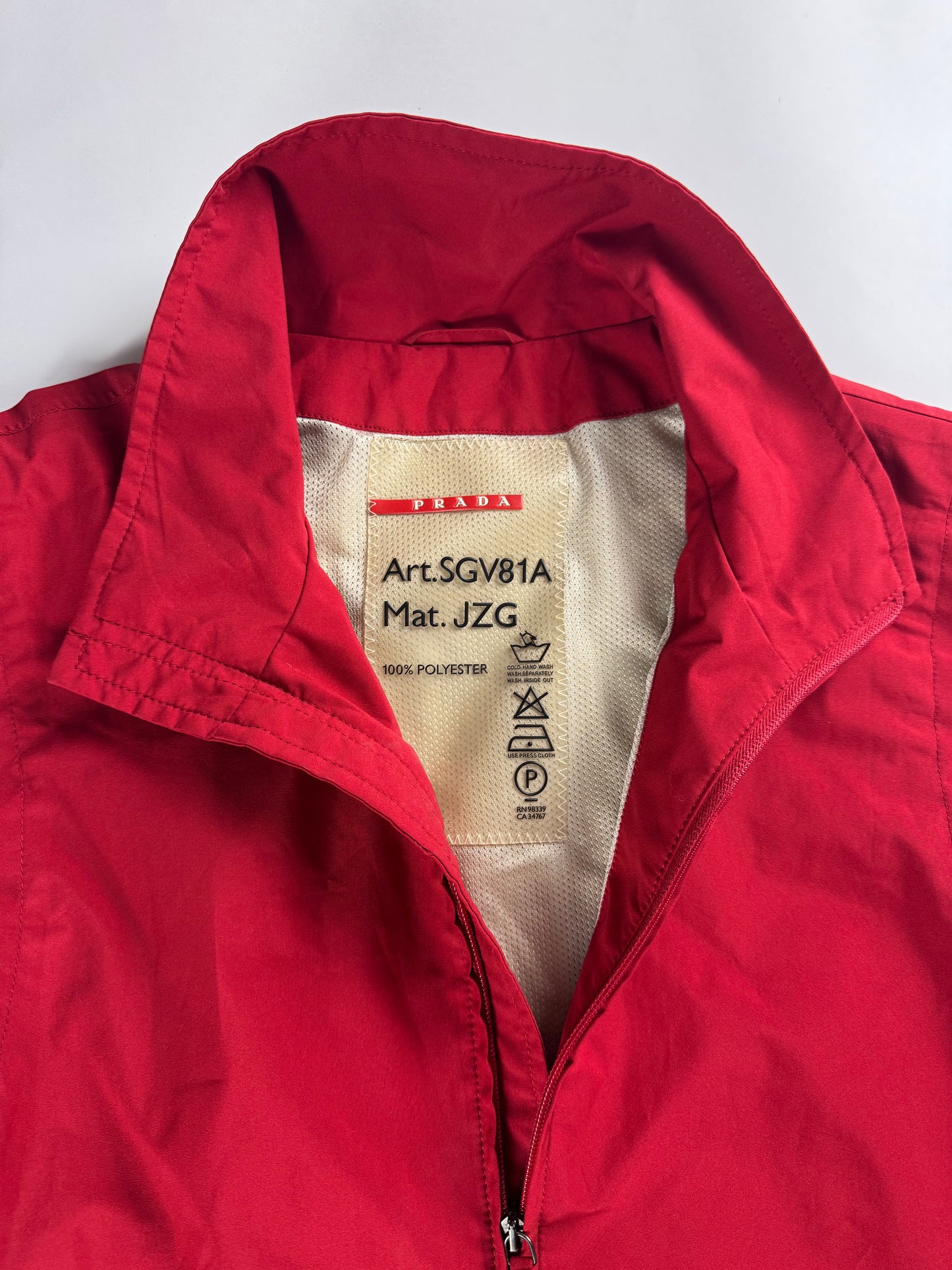 Prada Linea Rossa Gore Tex Red Nylon Vest SS 2000 - L