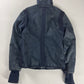 Prada Funnel Collar Denim Cuffed Moto Jacket 2000s - S