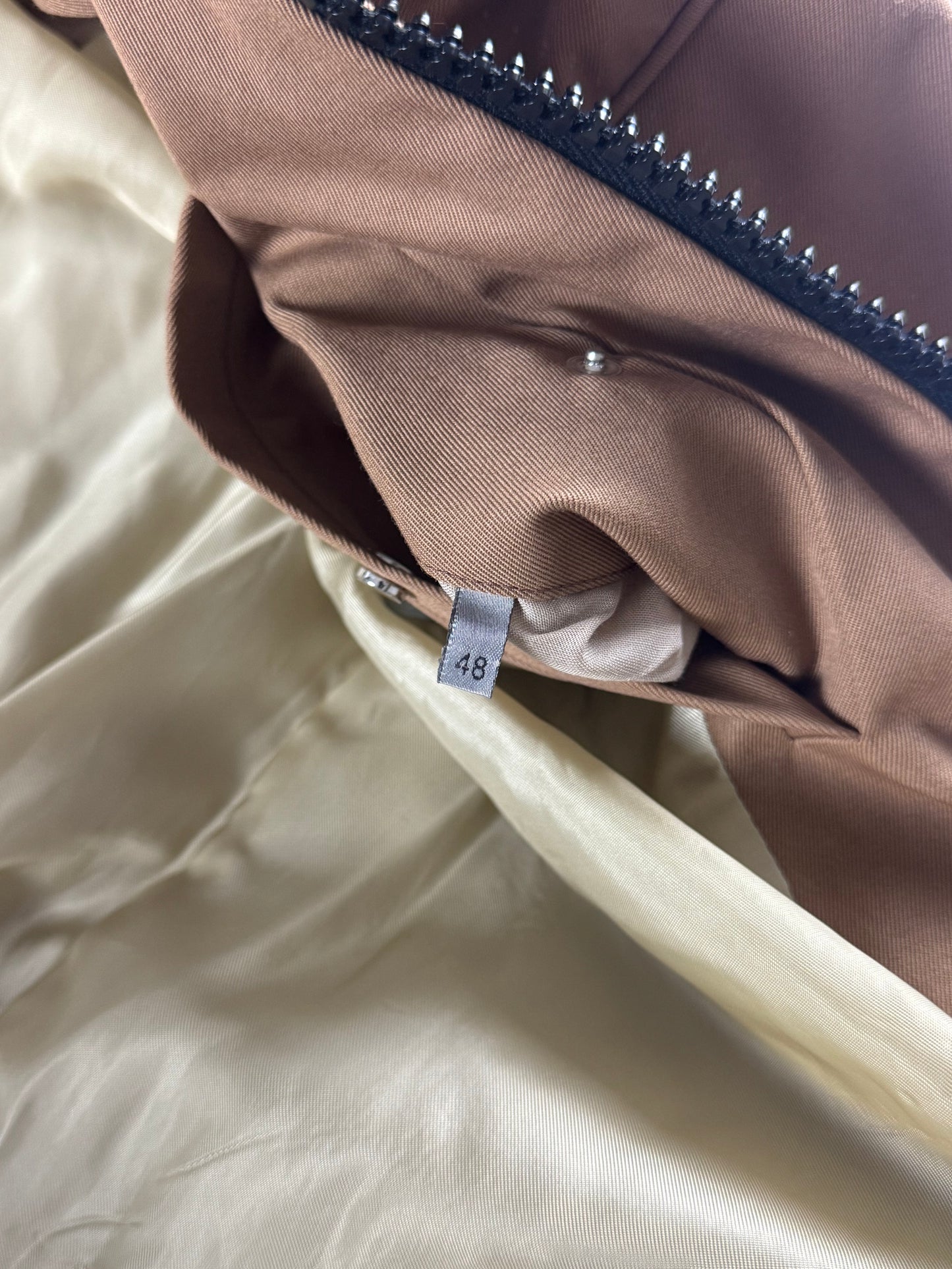 Dior Homme Sample Zip Sleeve Sand Brown Technical Hooded Jacket SS 2023 - M