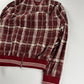 Hermès Bordeaux Plaid Check Bomber Jacket SS 2018 - S