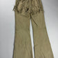 Miu Miu Suede Leather Cowboy Bootcut Pants 2000s - XS
