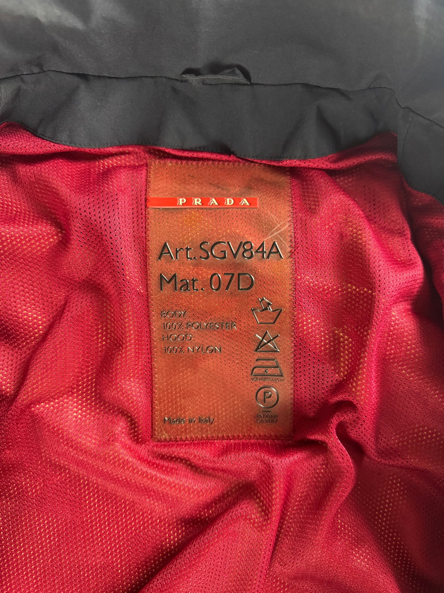 Prada Linea Rossa Navy Nylon Convertible Hoodie Jacket FW 1999 - L