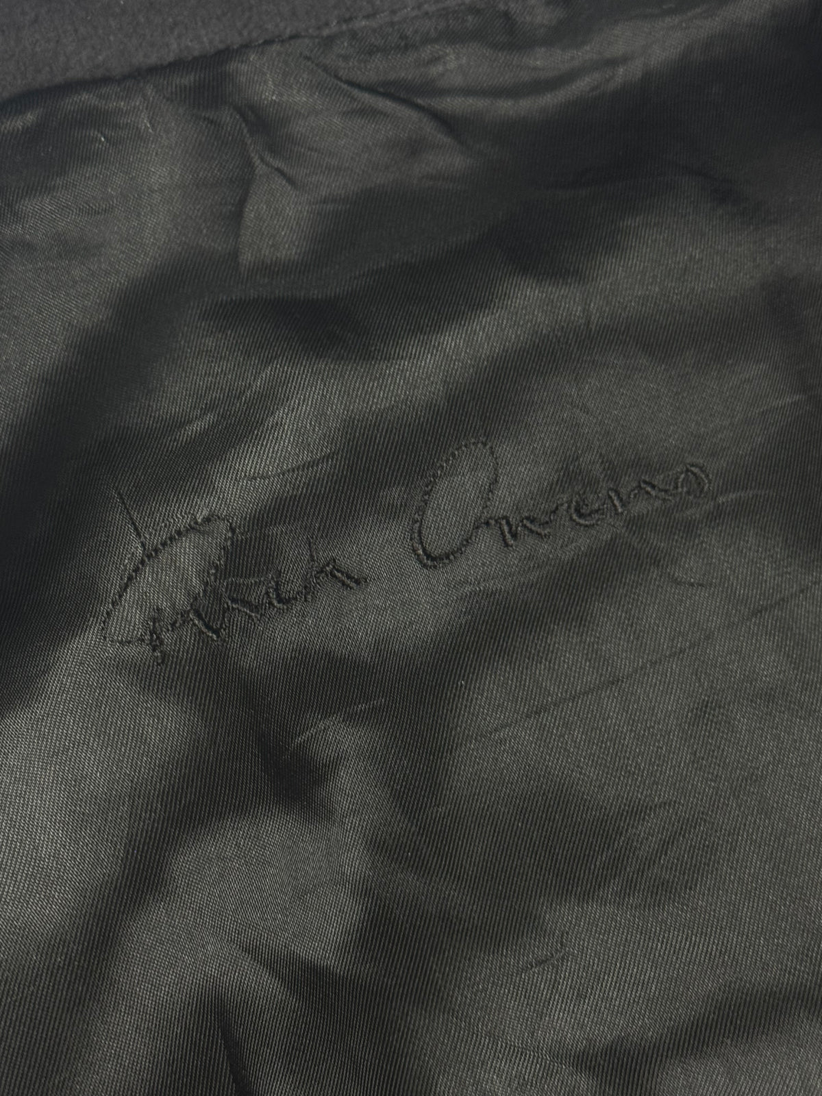 Rick Owens Black Shadow Leather Bomber Jacket 2010s - XL
