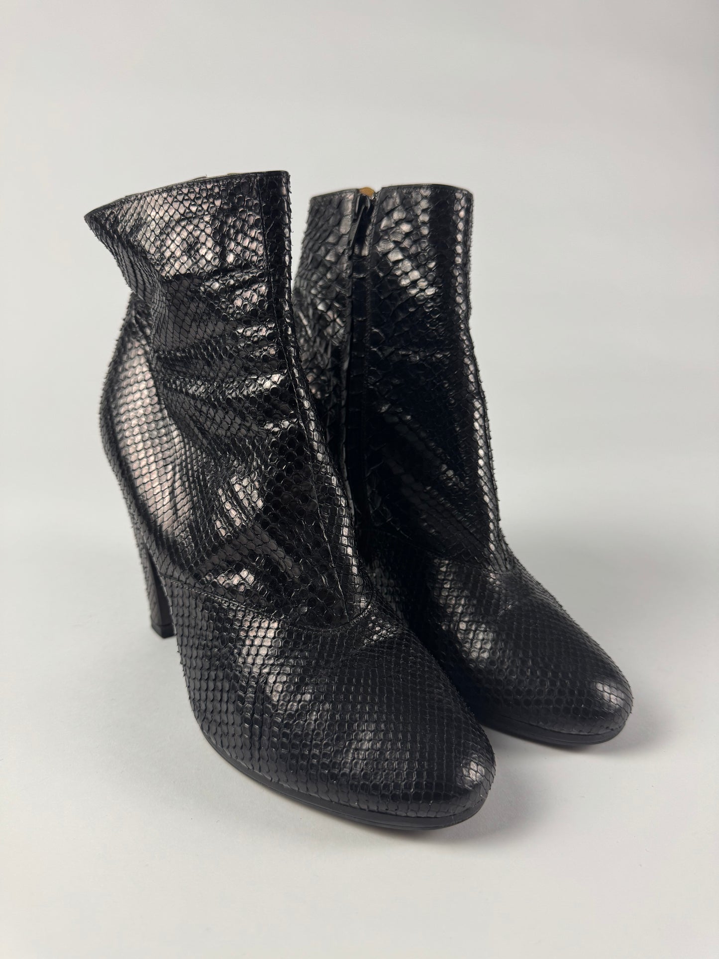 Maison Martin Margiela Snakeskin Python Leather Effect Ankle Boots - 41 EU