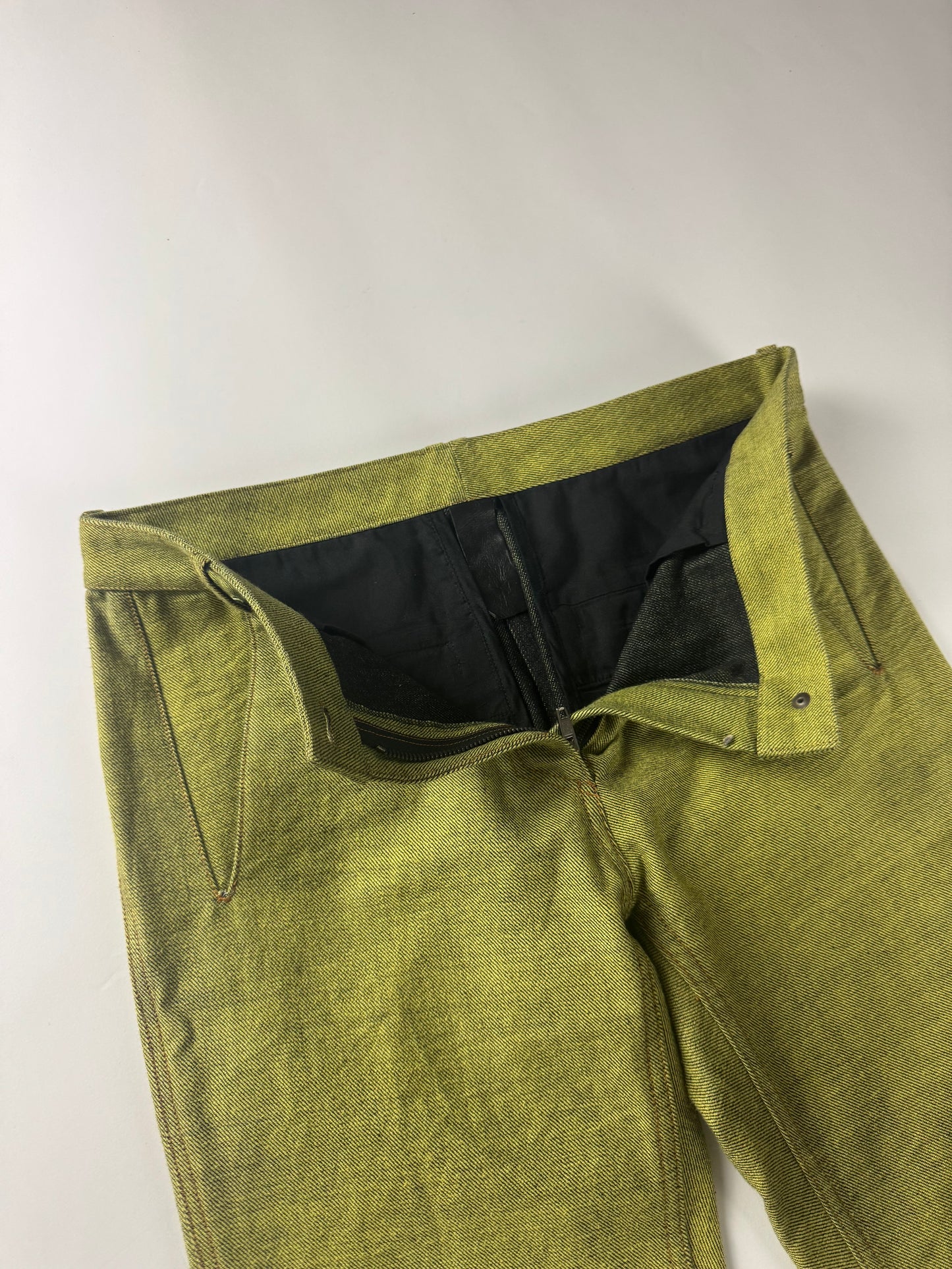Y/Project Sample Washed Green Straight Pants SS 2015 - S