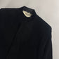 Jean Paul Gaultier Puissance Two Minimalist Dark Velvet Mandarin Collar Coat 2000s - M