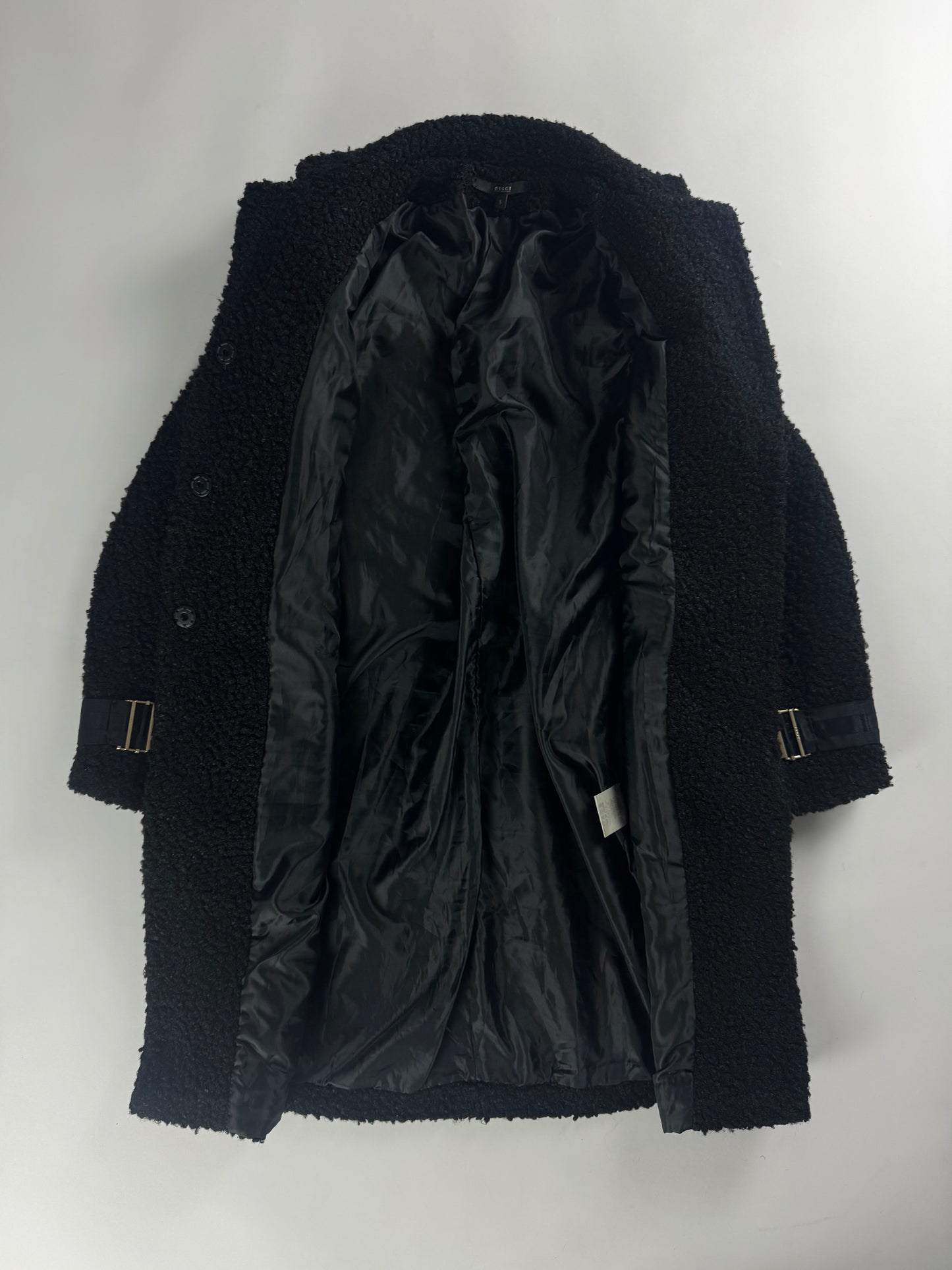 Gucci Shearling Effect Textured Wool Coat FW 2007 - S
