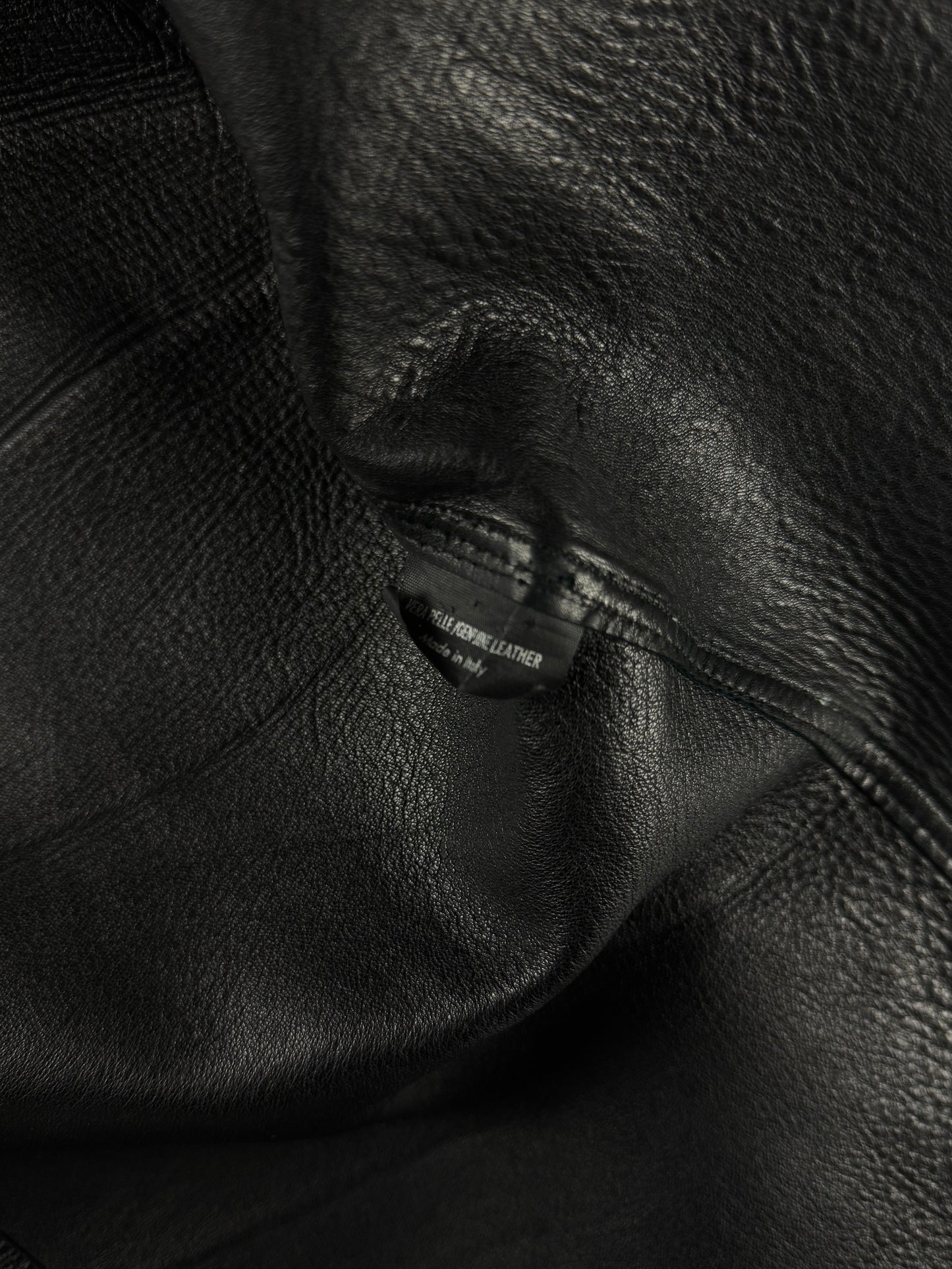 Gucci Tom Ford Pure Dark Soft Leather Padded Shoulder Biker Jacket SS 1999 - M