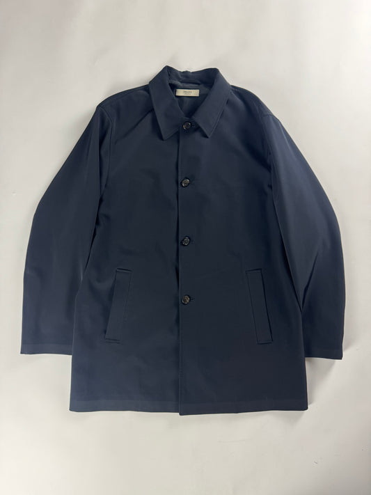 Prada Mainline Blue Navy Buttoned Classic Coat 2000s - L