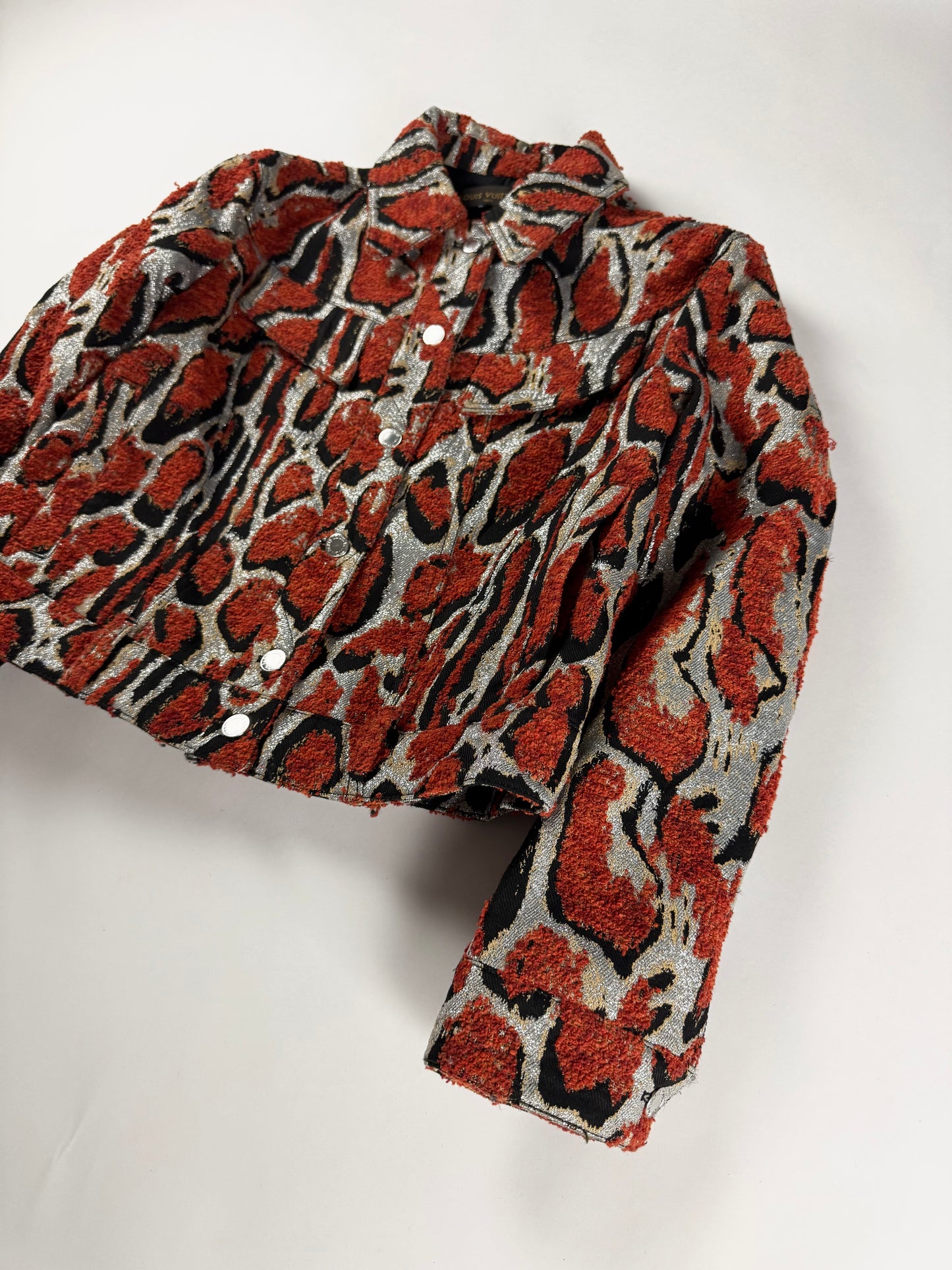 Louis Vuitton Sample Tribal Leopard Textured Print Jacket Resort 2018 - S