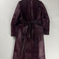 Prada Wine Bordeaux Leather Belted Pony Hair Leather Coat FW 2000 - XS