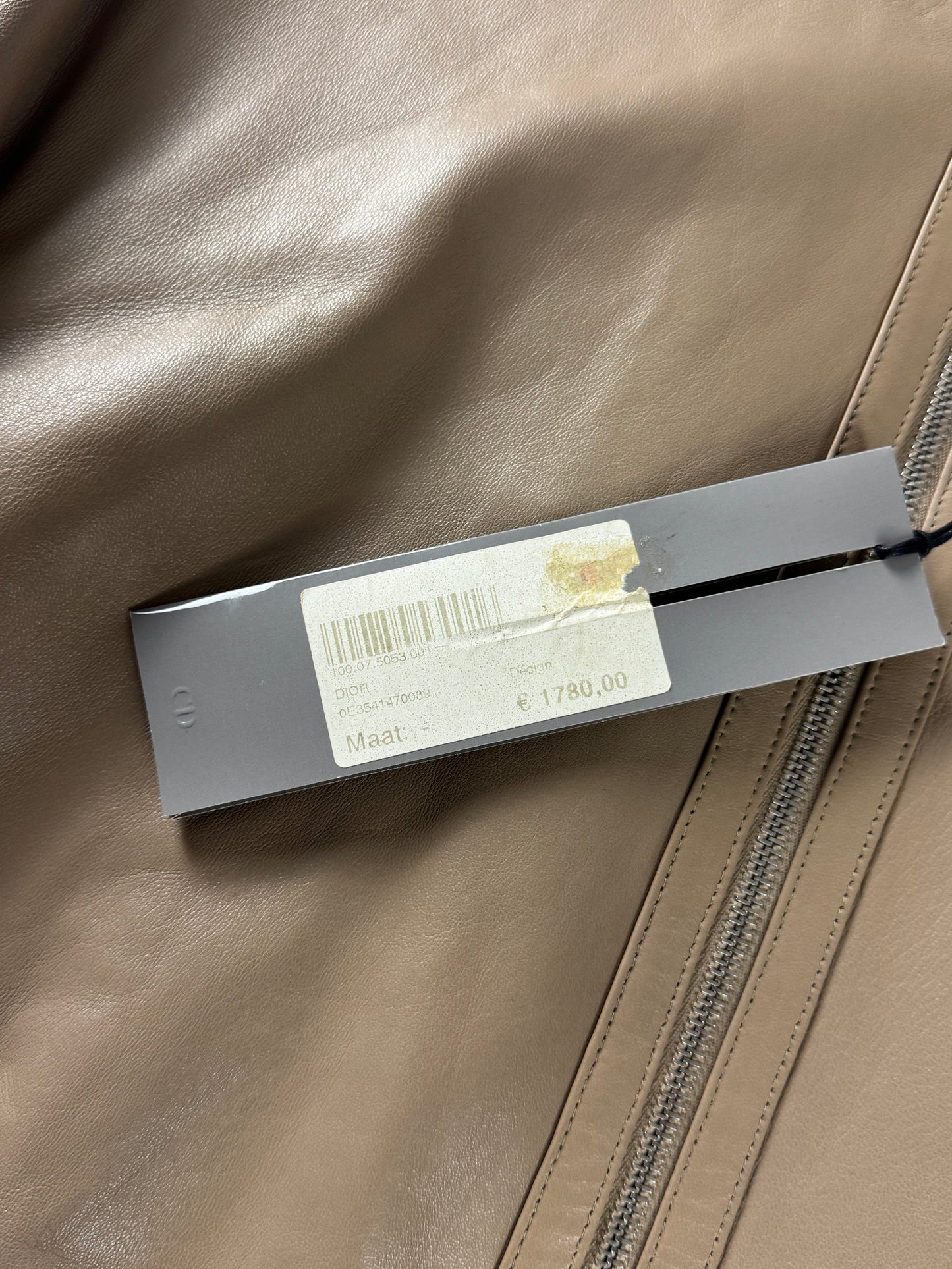 Dior Homme Camel Leather Bomber Varsity Jacket SS 2010 - L
