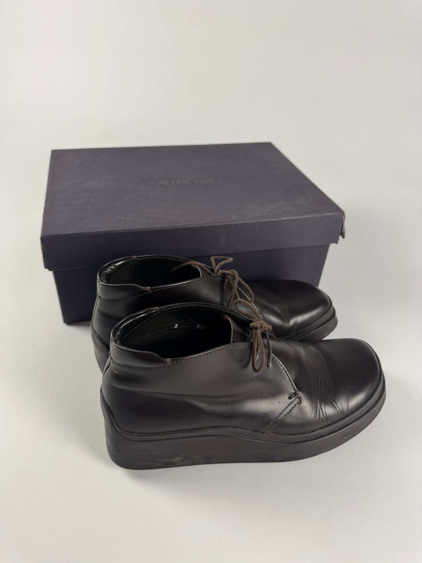 Prada Leather Platform Laced Loafers FW 1999 - 41 EU