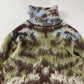 Louis Vuitton Camouflage Mohair Turtleneck Sweater Green Brown Blue Fuzzy FW 2019 - XS