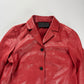 Prada Red Leather Minimalist Buttoned Jacket FW 2000 - XS