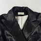 Givenchy Black Ponyhair Calf Hair Double Breasted Flared Midi Coat 2010s - S