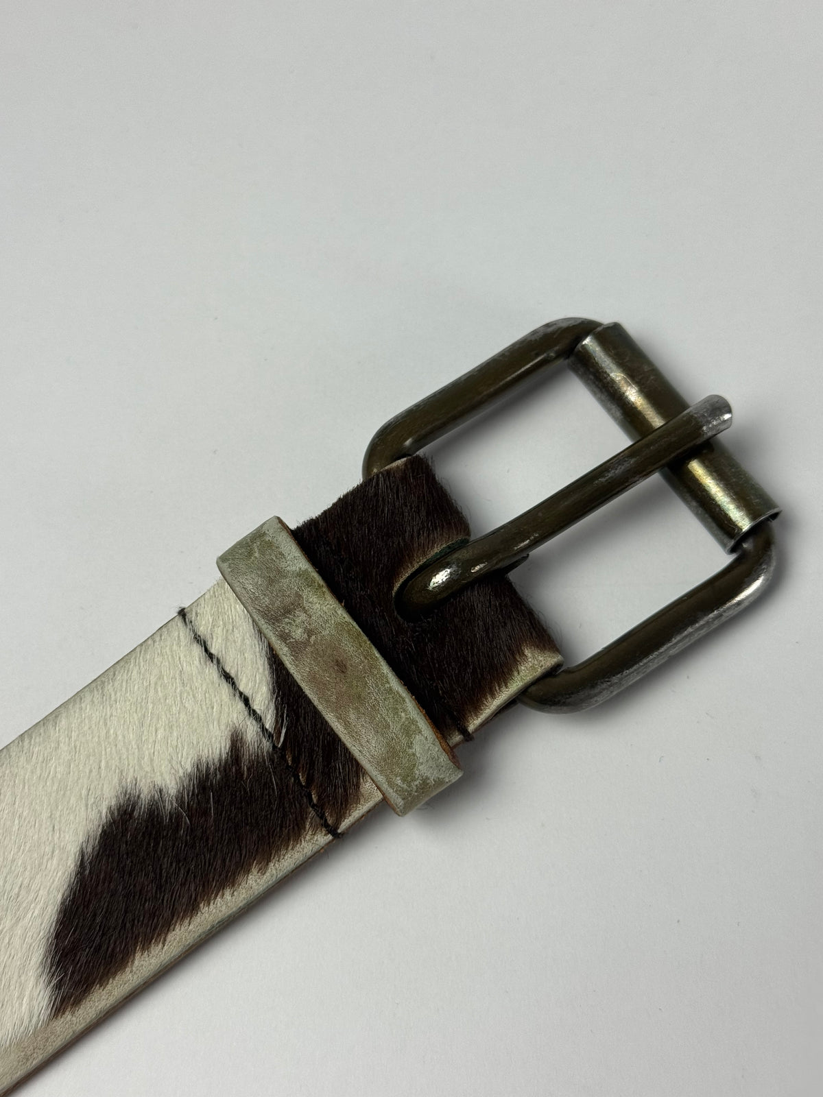 Miu Miu Cow Style Pony Hair Belt 2000s - 85 CM